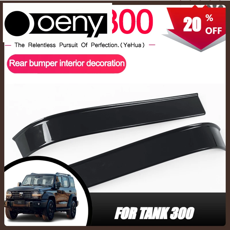 

Fit For ABS Plastic GWM Great Wall Tank 300 2022 2023 Car Tailgate Left And Right Rear Corner guard Trim Strip Exterior Accessor