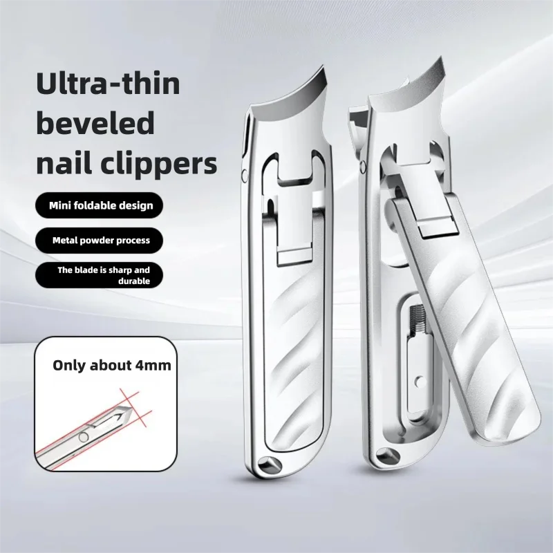 1pcs Angled Nail Clippers Ultra-Thin Portable Small Folding Nail Clipper for Men and Women Upgraded Foldable Nail Clippers Set