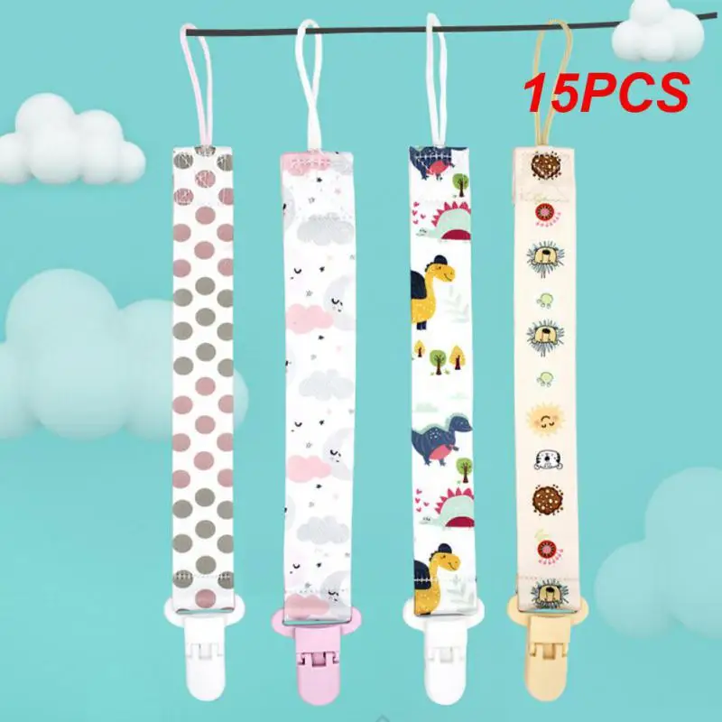 15PCS Baby Pacifier Clip Animal Pattern Nipple Chain Portable 29cm Children Accessories Nipple Belt Anti-lost Chain Cartoon Cute