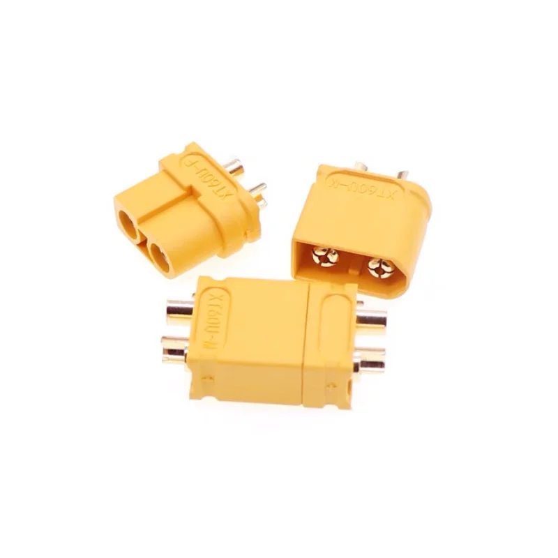 Conector de prueba macho y hembra chapado en oro de gran corriente de avión modelo de enchufe de batería de litio XT60U-M/F