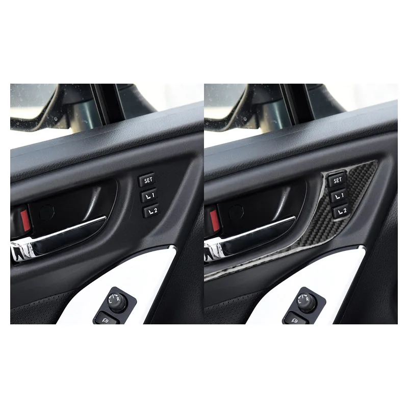 

Suitable for 13-18 Subaru Forester Carbon Fiber Front Door Inner Handle Frame Decoration Sticker Car Interior Modification