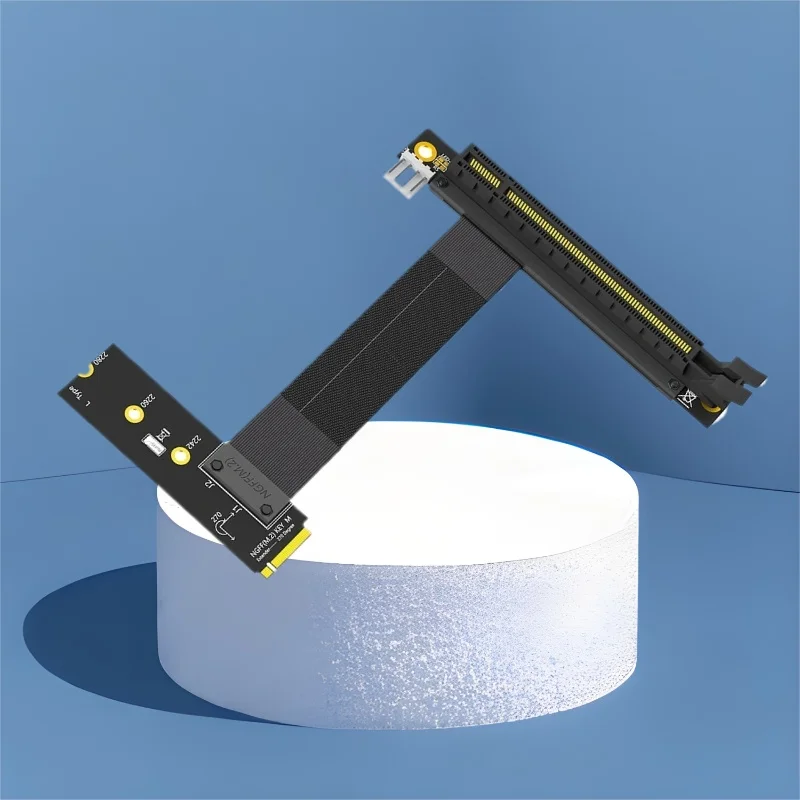 

Riser Cable M.2 NVME to PCIE X16 Adapter Graphics Card Extension Cable 90Degree PCI Express 3.0 16X to M Key Riser Cable for GPU