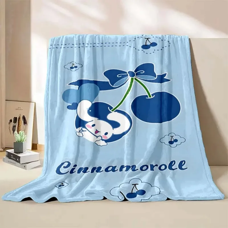 

Hot Sanrio Cinnamoroll Creative Cute Flannel Cozy Blanket Thickened Cover Soft Warm Family Sofa Bedroom Office Nap Blanket