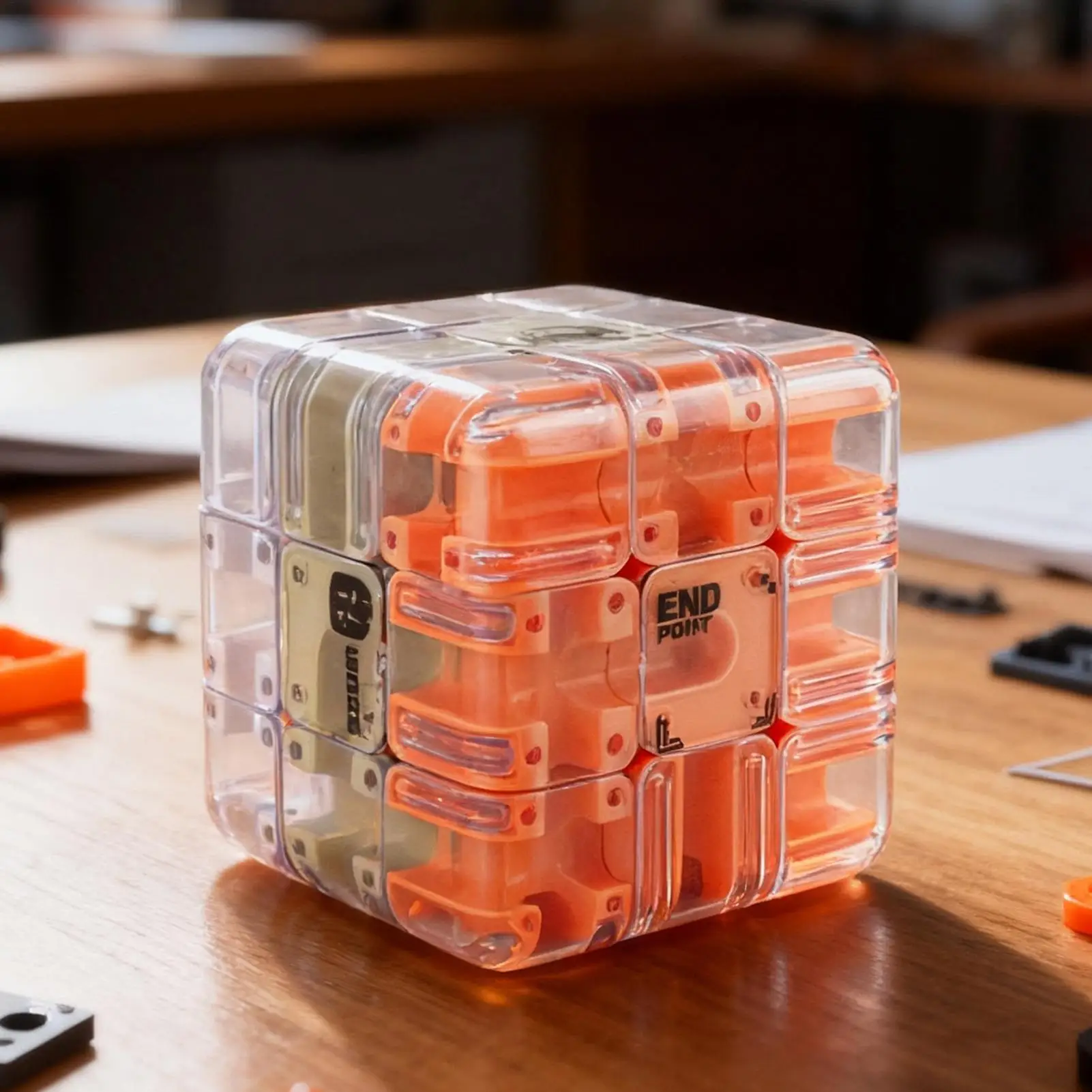 ลูกบาศก์เขาวงกต 3 มิติ ของเล่นฝึกสมอง เกมปริศนาเขาวงกต สำหรับเด็กชาย เด็กหญิง ใช้ได้ที่บ้าน เดินทาง งานปาร์ตี้ ห้องเรียน รถยนต์