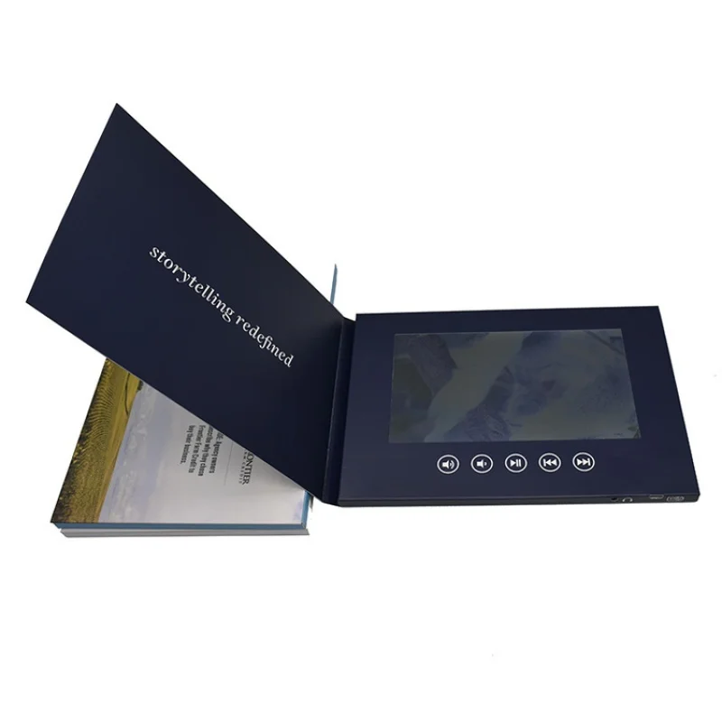 

custom.Custom 4.3 5 10 Inch Lcd Screen Video Brochure Catalog For Greeting Invitation Business Card Marketing