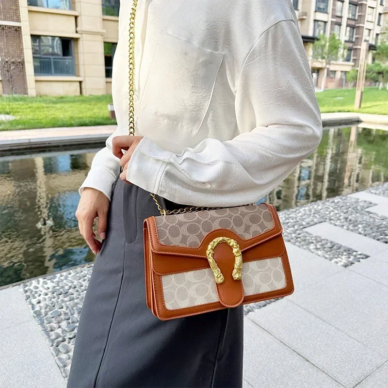 

Light Luxury Brand Design To Create A Small Square Bag Chain Stitching Crossbody Bag Casual Shoulder Women's Bag