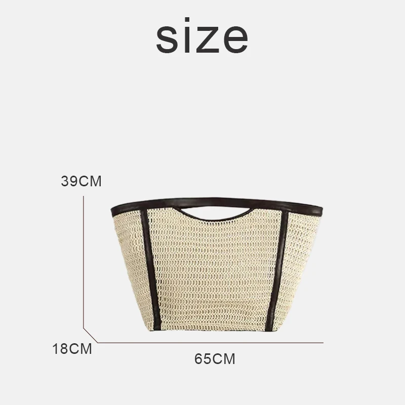 Borse Tote Oversize In paglia da spiaggia per donna borsa a mano di design di lusso 2024 novità In tessuto di lino con tasca interna di grande