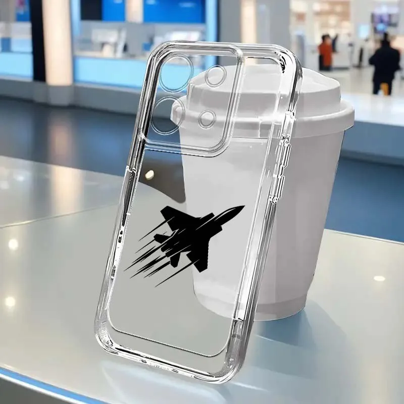 Simples avião padrão caso de telefone para xiaomi mi poco f2 f3 f4 f5 f6 x5 x6 x7 pro tpu proteção transparente