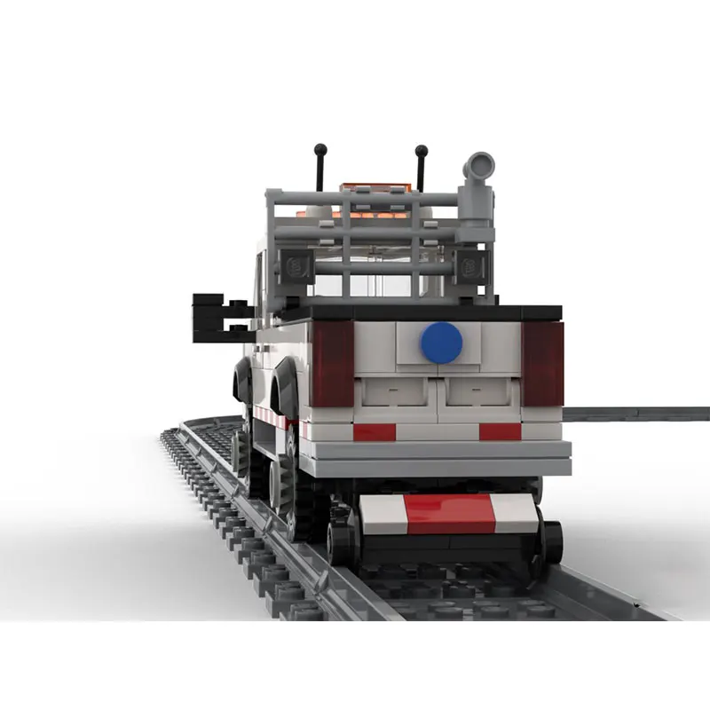 MOC-35352 bloc de construction Mini Train série Ford F-250 Quad cabine lit Long Rail élevé bricolage modèle brique garçon Puzzle jouet cadeau d'anniversaire