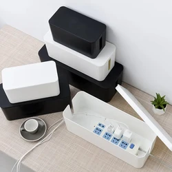 Cable Storage Box Power Strip Board Network Wire Management Charger Socket Strip Case DustProof Organizer