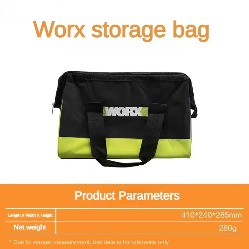 WORX WU388 Hand ToolBag Double Layer Oxford Cloth Steel Wire Around Mouth Electrician-Bag Waterproof Anti-Fall Storage Bags