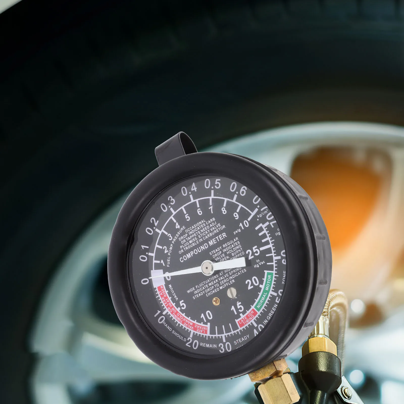 

Vacuum Gauge Portable Automotive Vacuum Tester High Accuracy Fuel Pressure Test Gauge for Cars Fuel Pressure Tester Kit