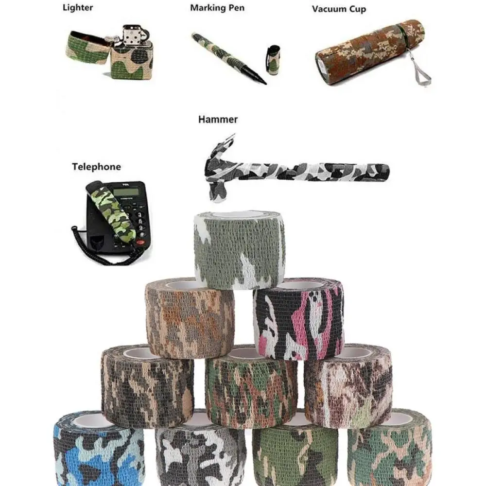 Self-adhesive Non-woven Elastic Camouflage Bandage, Tattoo Machine Grip Tube Sleeve Wrap, For Sports Tattoo Grip Protection
