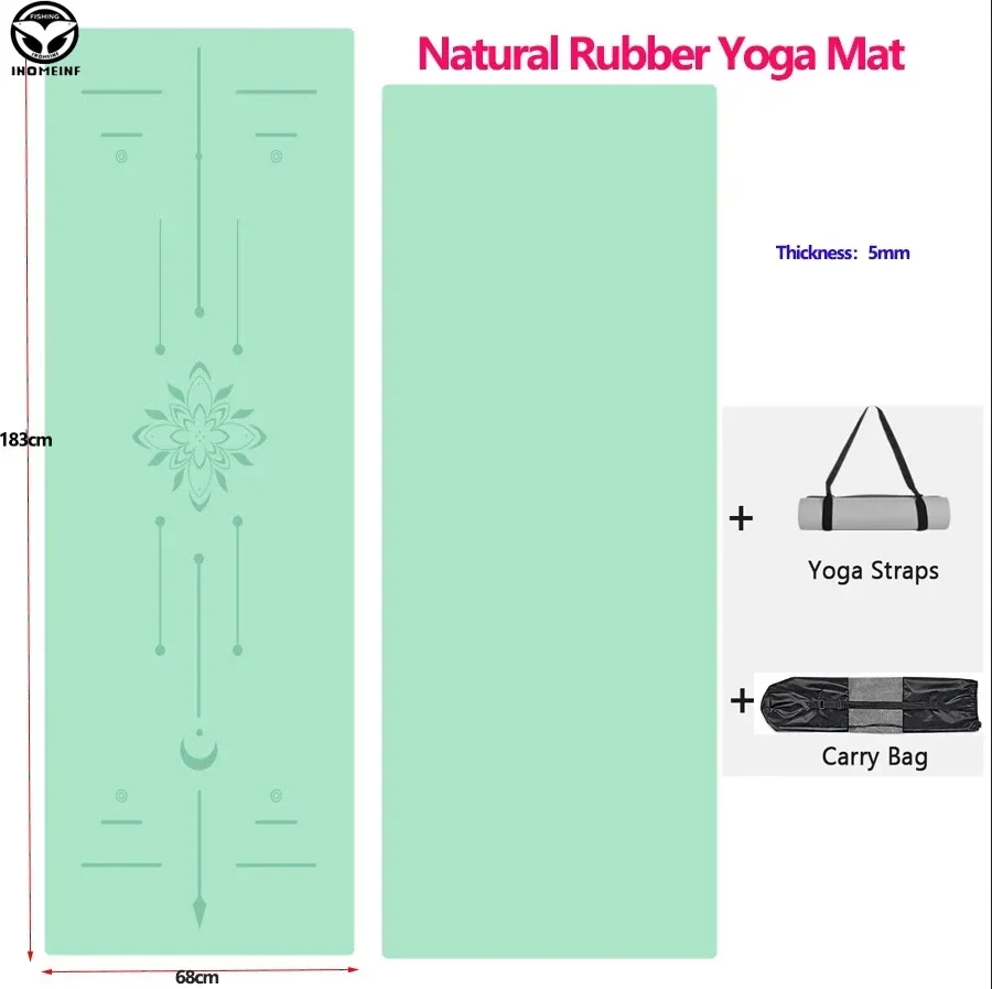 183cm Winter Yoga Mat Free Shipping Natural Rubber Non-Slip PU Yoga Pad Sweat Absorbing Fitness Pad Sports Fitness Mat For Home