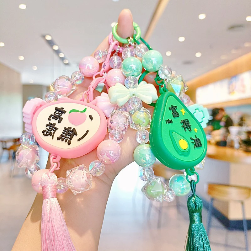 Cute Cartoon Blessing Tassels Keychain Chinese Style Lucky Bag Pendant Decoration Universal Mobile Phone Anti Loss Lanyard Gifts image 2