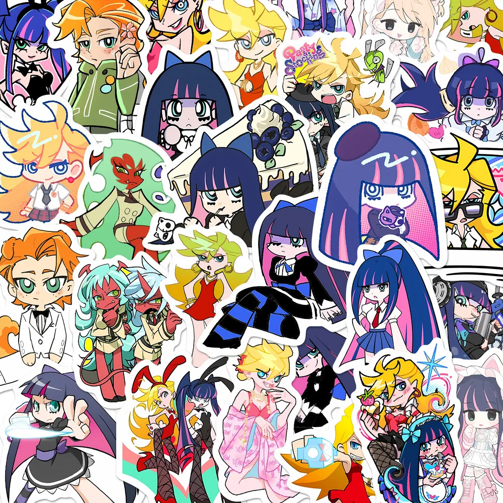 

60pcs New Panty Stocking with Garterbelt Series Stickers Waterproof Graffiti Decals Cute Laptop Diary Diy Decor Birthday Gift