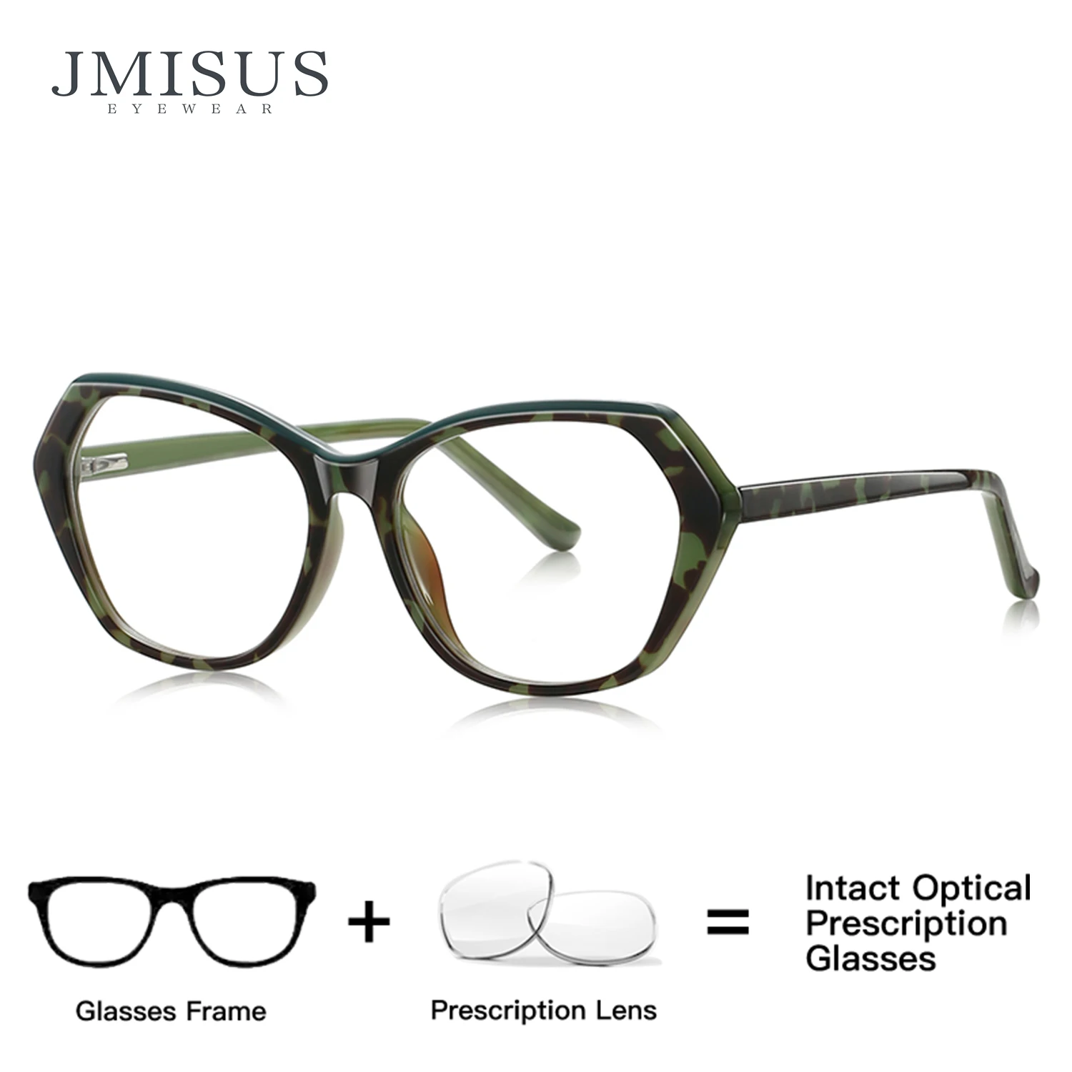 JMISUS Handmade Acetate Geometric Progressive Women Glasses Anti-Blue Ray Butterfly Multifocal Prescription Eyewear