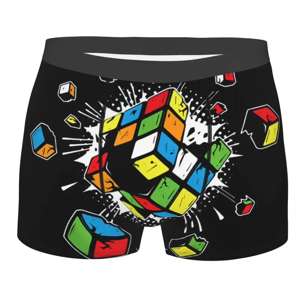 Exploding Rubix Rubiks Magic  Underwear Men Printed Custom Math Gift Boxer Shorts Panties Briefs Breathable Underpants