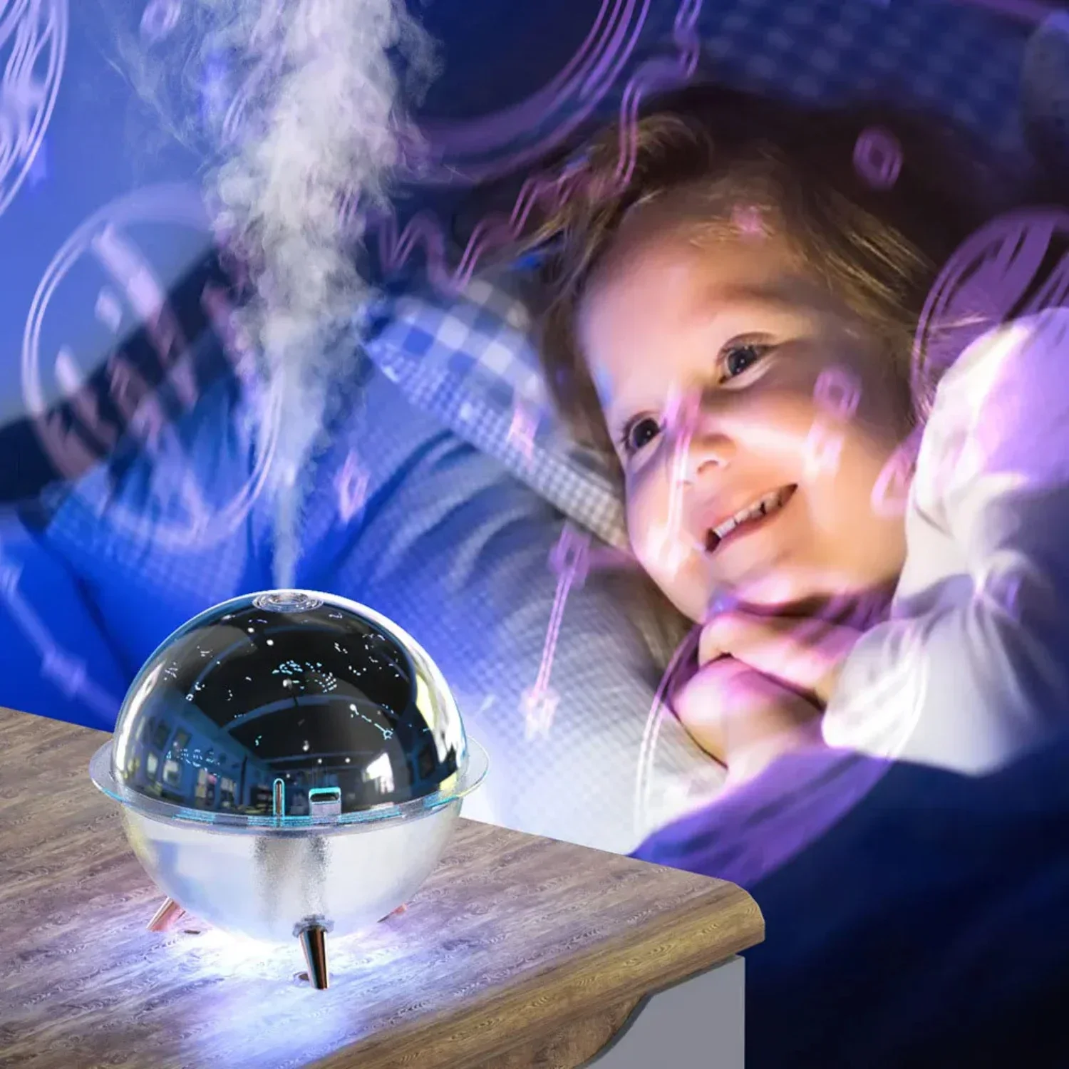 Crea un ambiente sereno y tranquilo con este Mini Ocean Universe Projector Lamp, humidificador, difusor de aire USB, perfecto para Tr