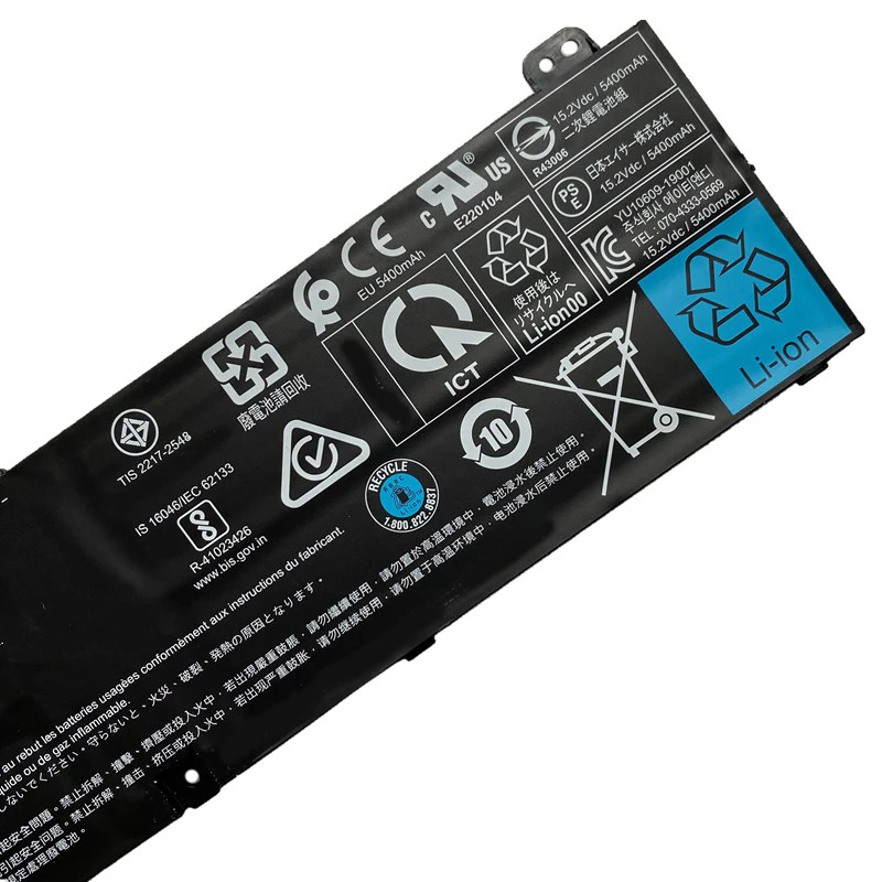 CP Laptop Battery AP18JHQ 84.36WH 5550mAh For Predator TRITON 500 PT515-51-550J 745Q 74D3 70PV 727U 76U7 KT.00408.001