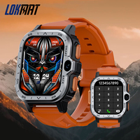 LOKMAT APPLLP 4 MAX Android GPS Smart Watch Square Touch Screen Heart Rate Monitor Dual Camera Wifi 4G Network Calls Wacth Phone