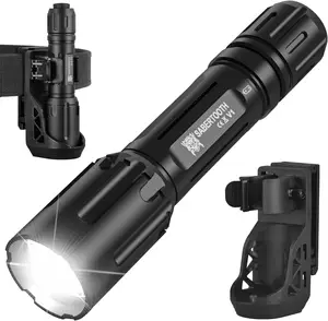 2200 Lumen Tactical Flashlight with Holster - Waterproof Police Duty Light for Law Enforcement & Outdoor Use