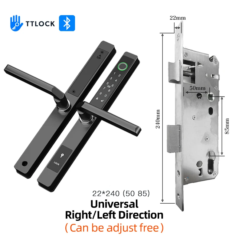 Waterdichte Ttlock Outdoor Poort Vingerafdruk Bluetooth App Rfid Code Sleutelloos Elektronisch Slim Deurslot Voor Glas Aluminium Glijdende