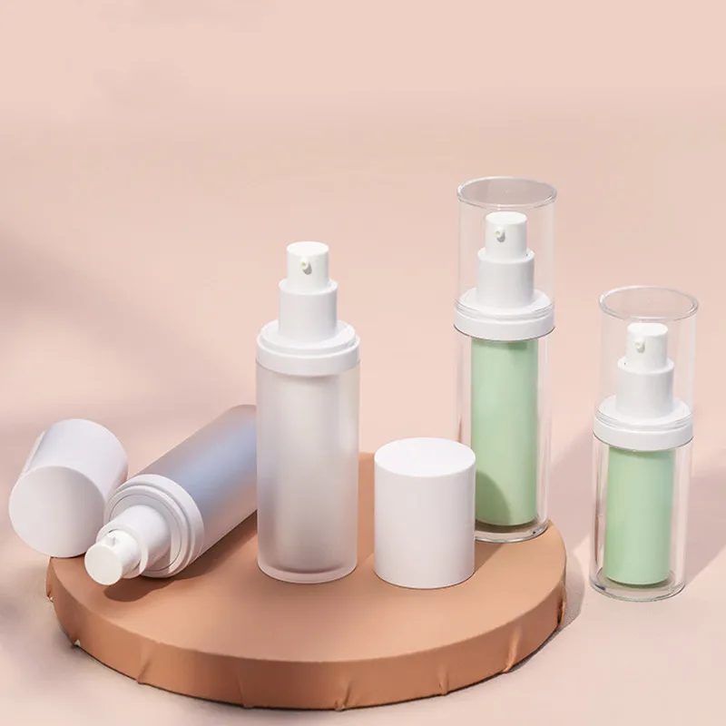 10/30pcs 15ml 30ml Clear/Matte Vacuum Lotion Bottles Empty Replaceable Inner Liner Airless Pump Lotion Cosmetic Container