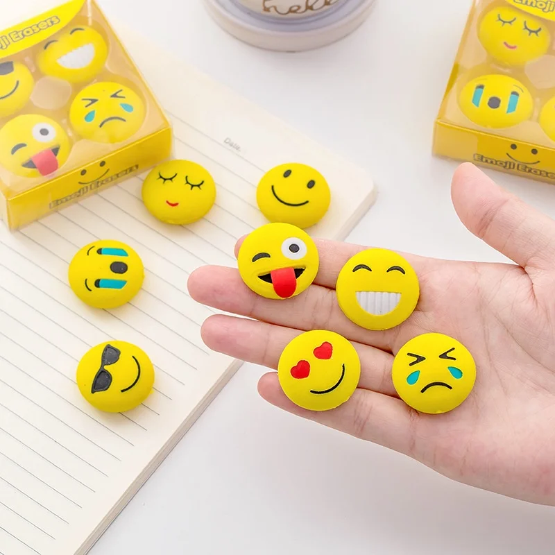 Facial Expressions Boxed Eraser Student Stationery 1PC