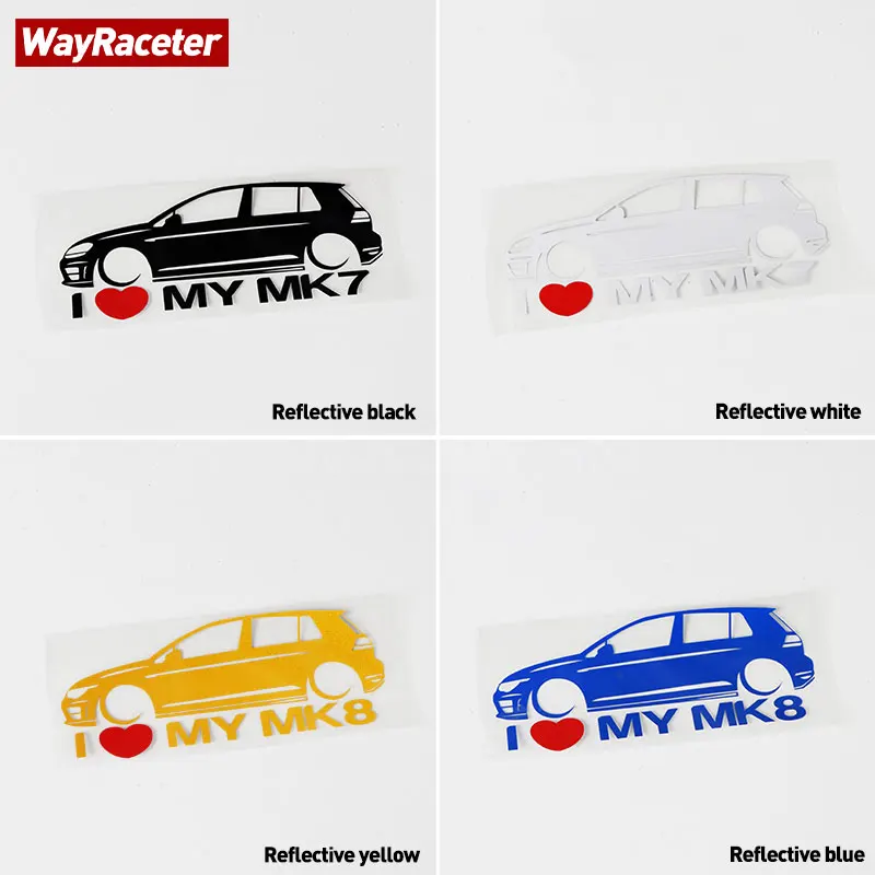 Reflective Car Window Sticker Door Side Fender Creative Decal For Volkswagen VW Golf MK1 MK2 MK3 MK4 MK5 MK6 MK7 MK8 Accessories