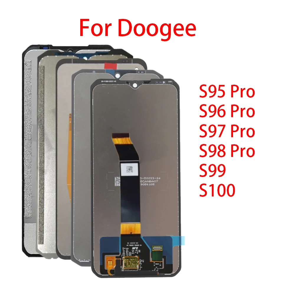 LCD Screen For DOOGEE S95 S96 S97 S98 Pro S99 S100 LCD Display Touch Screen Panel Digitizer Assembly Replacement Full Screen