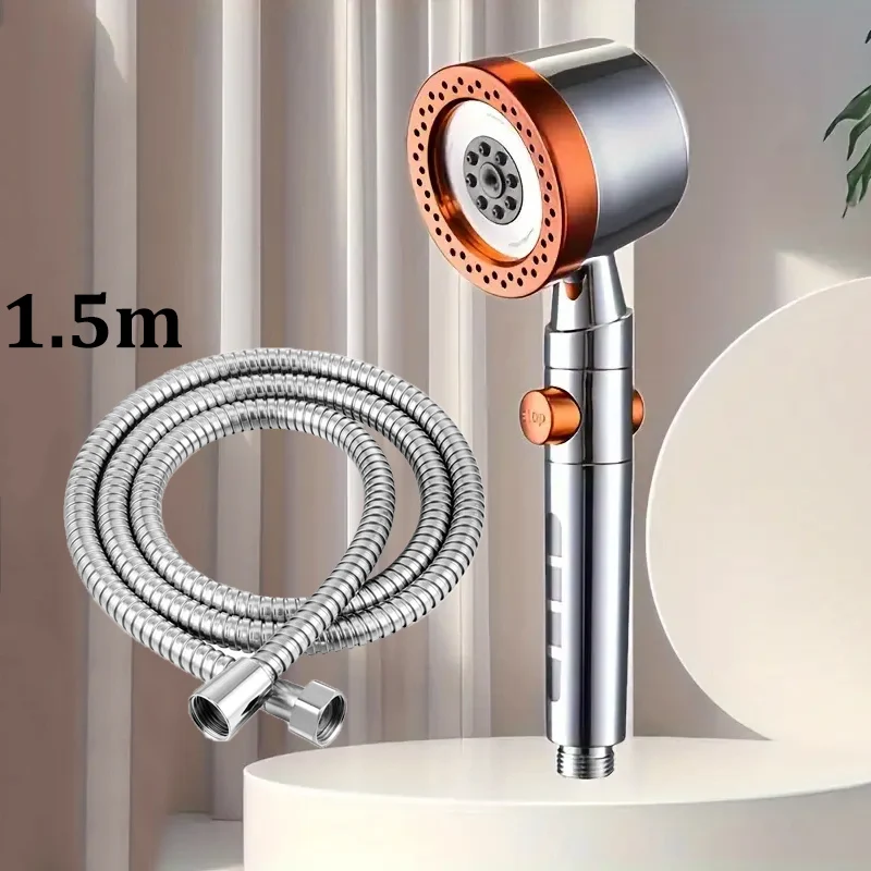 Nieuwe hogedruk waterbesparende filter douchekop 5-modi handdouche met één knop Stop badkameraccessoireset
