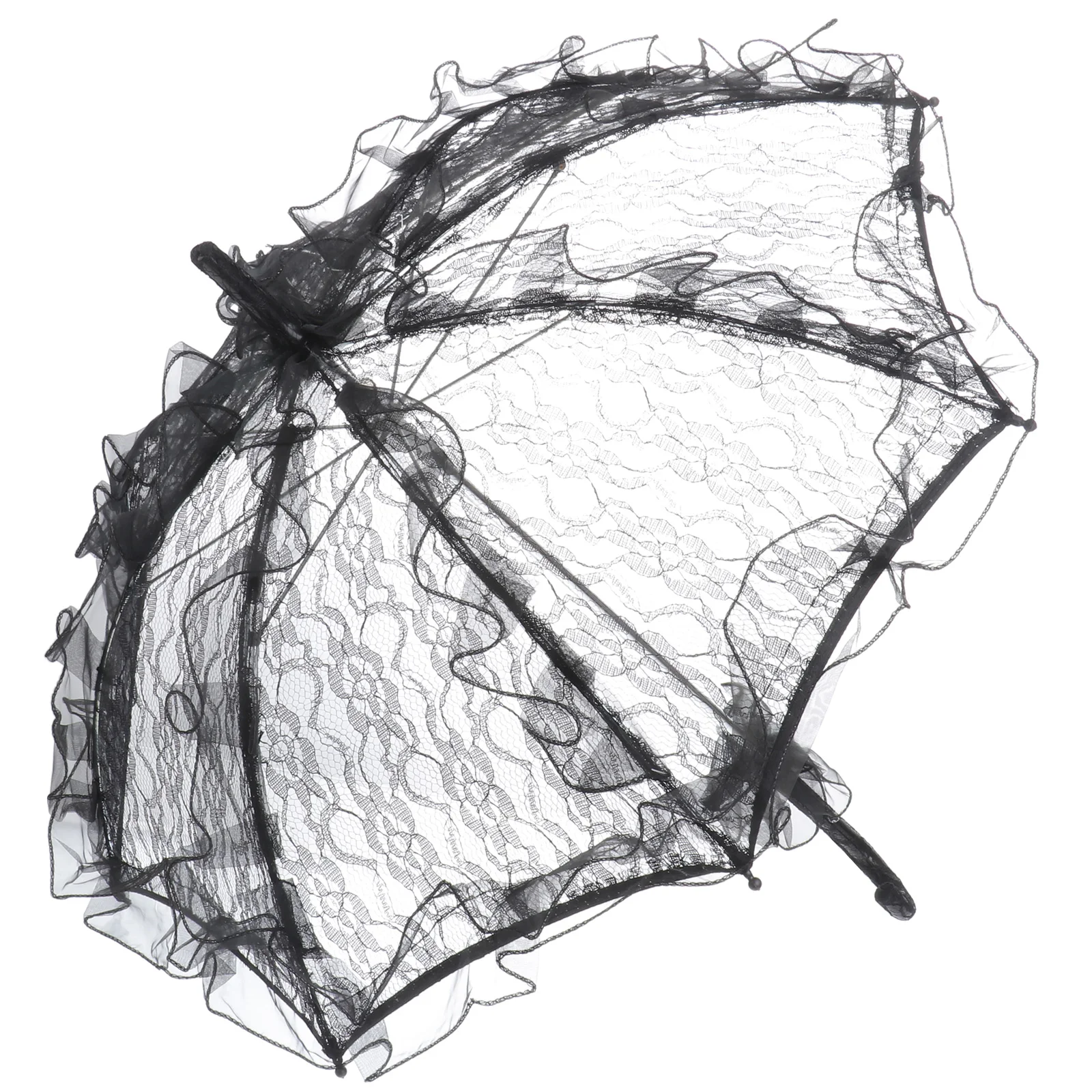 

Wedding Umbrella Cotton Parasol Vintage Handmade Embroidery Photo Props Elegant Design For Bridal Party Shower Tea