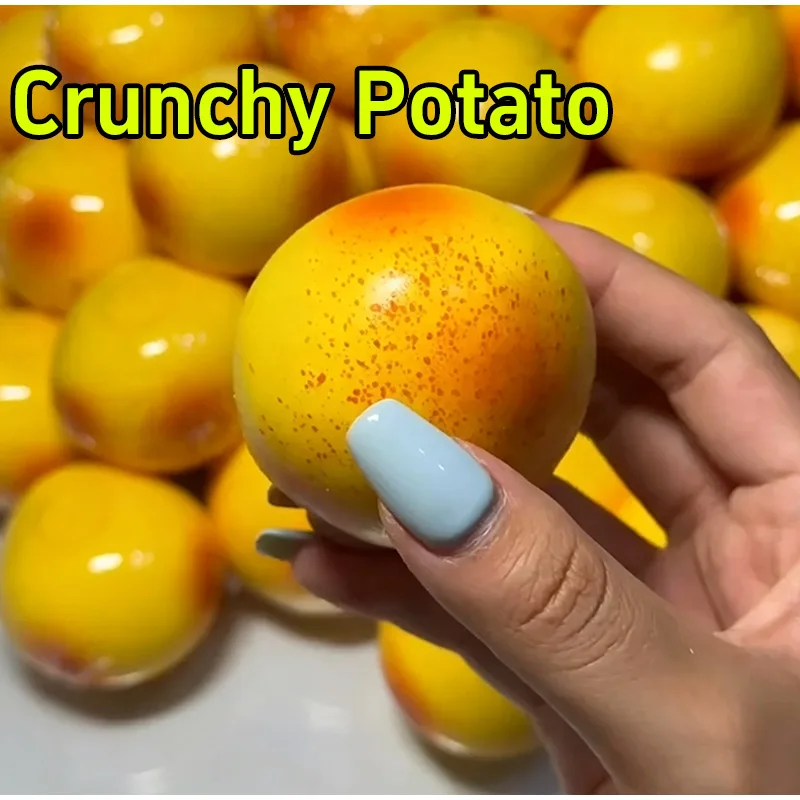 Crispy Squishy Potato Stress Ball Fidget Toy Potato Building Block Filled Handmade Ball ASMR Stress Relief Toy For Student Adult