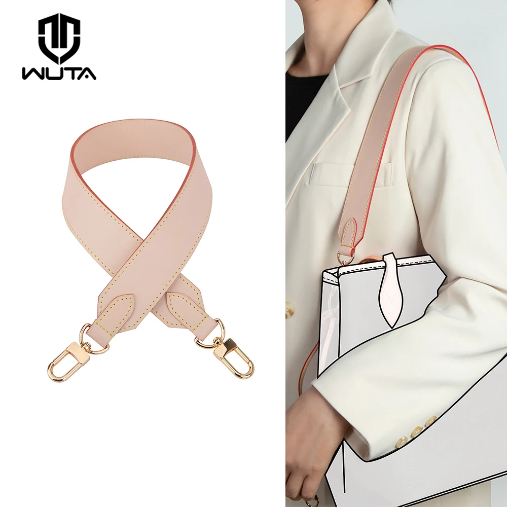 WUTA Bag Strap For LV Neverfull Bucket Shoulder Straps 100% Genuine Leather Crossbody Replacement Belts 65CM Bags Accessories