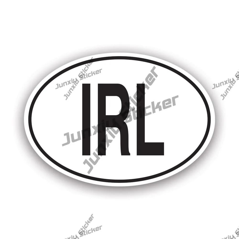 

Ireland Irl Country Code Oval Sticker Irish Decaluv Protected Cover Decorative Motorsport Racing Rally Decal Decor Graphic Beaut
