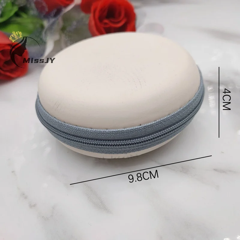 Étui à lunettes pliant, sac de rangement rond, pochette Portable en cuir à fermeture éclair, lunettes de soleil de voyage, lunettes de lecture, petit sac de rangement