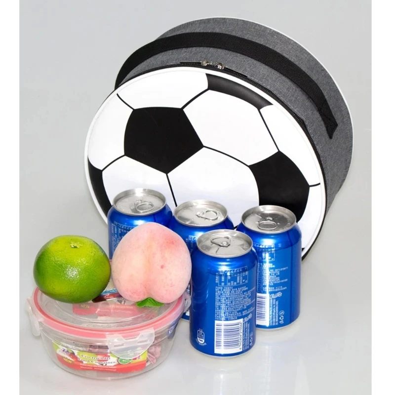 Men Women Students Lunch Bag Football Soccer Pattern Kids Portable Thermal Food Bags For School Girls Boys Lunch Box Tote