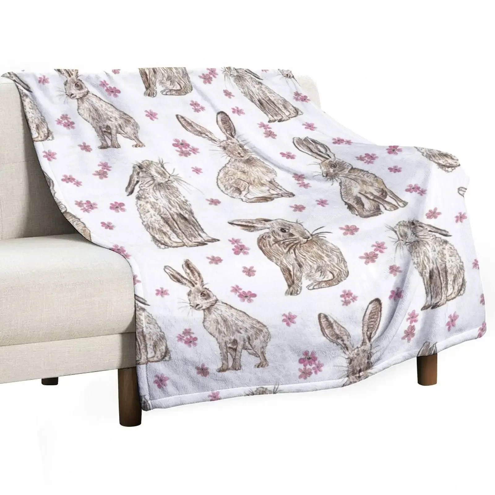 

Hares Throw Blanket Retros christmas decoration halloween Blankets