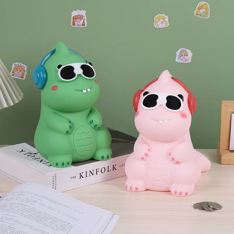 

Милая музыкальная копилка с динозавром, виниловая игрушка, копилка для монет, детский подарок для домашнего декора