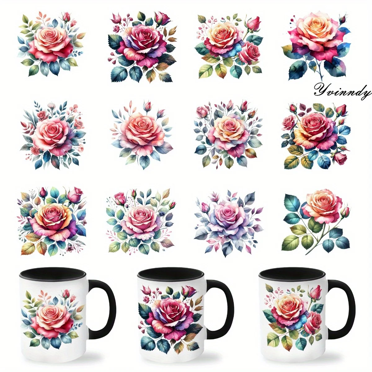 Aliexpress 12Pcs/Set Watercolor Flowers DIY Glass Jar Packaging Stickers UV DTF High Self-Adhesive Transfer Paper Is Decorating Cups - Aliexpress Deal