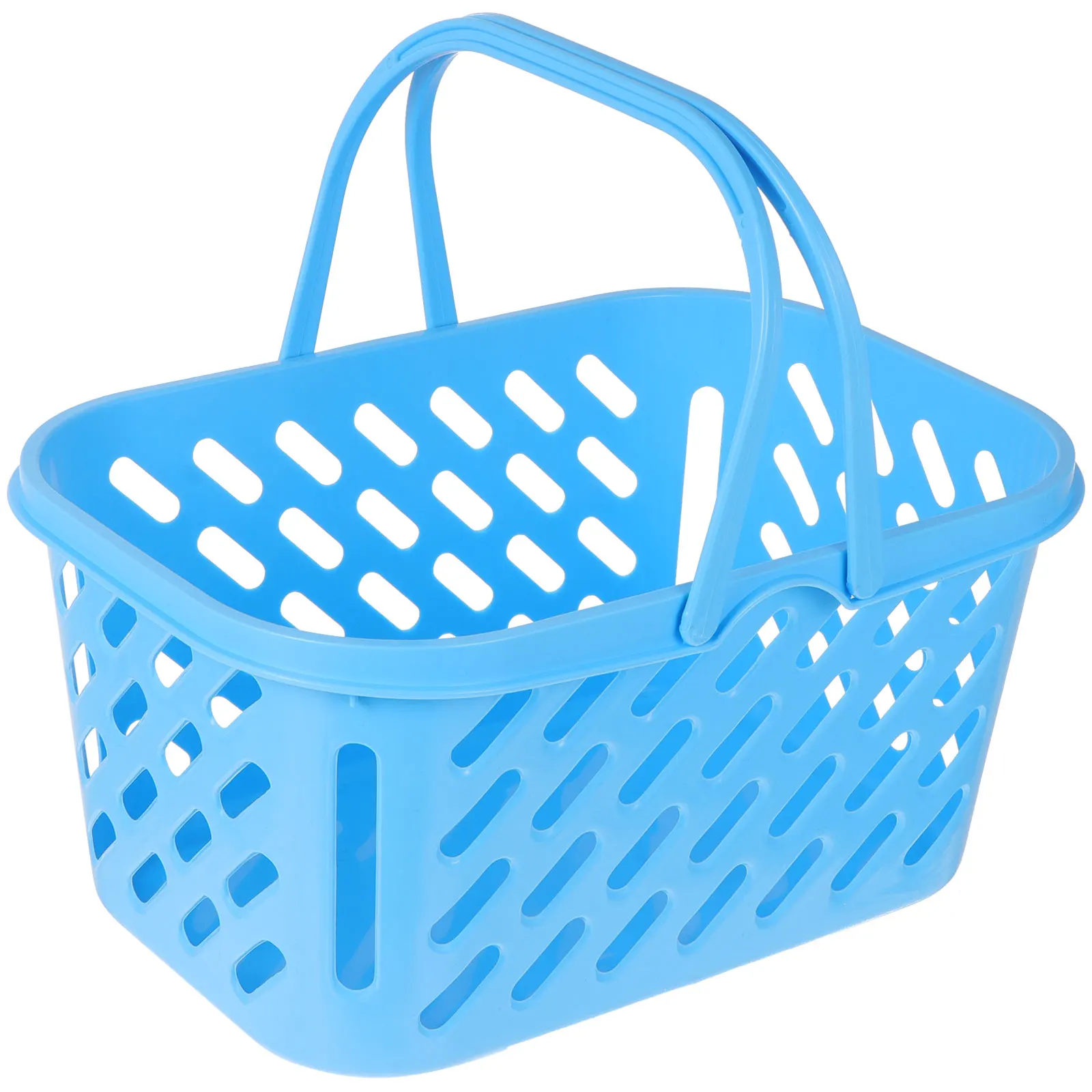 

Plastic Shopping Basket Strong Bearing Capacity Corrosion Resistant Portable Double Handles Large Storage Practical