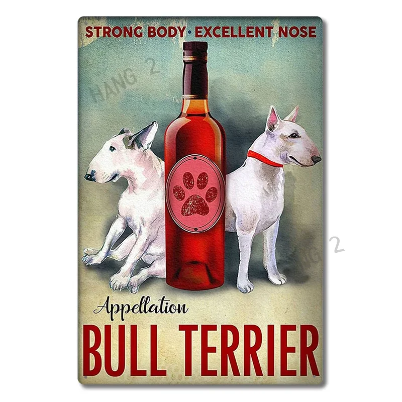 Vintage Staffordshire Bull Terrier Coffee&beer Tin Sign Retro Art Home Bar Restaurant Garage Cafe Wall Decor Metal Plaque 8x12in