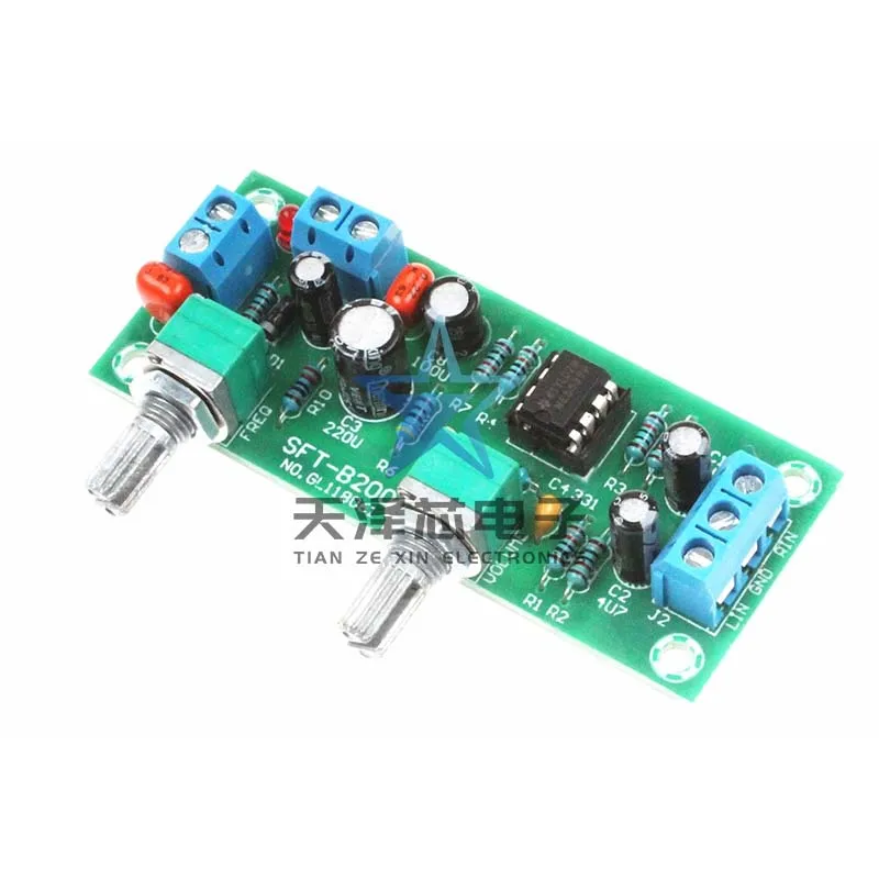 10-24V Subwoofer Preamplifier Board Front Finished Board Subwoofer Preamplifier Board Single Power Supply Low Pass Filter Board