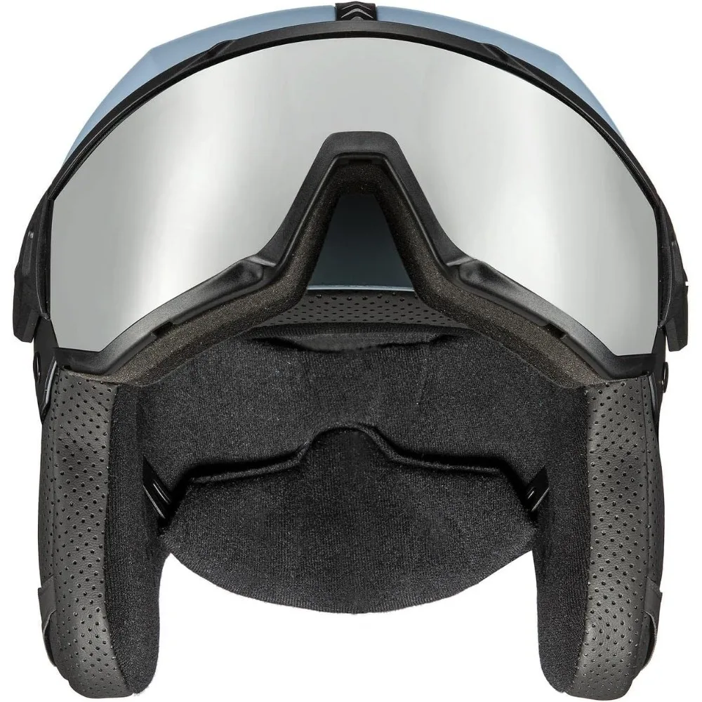 Sport instinkt visier, verstellbarer Ski-und Snowboard helm mit integriertem Visier für Frauen und Männer, Gletscher/schwarze Matte, klein, klein