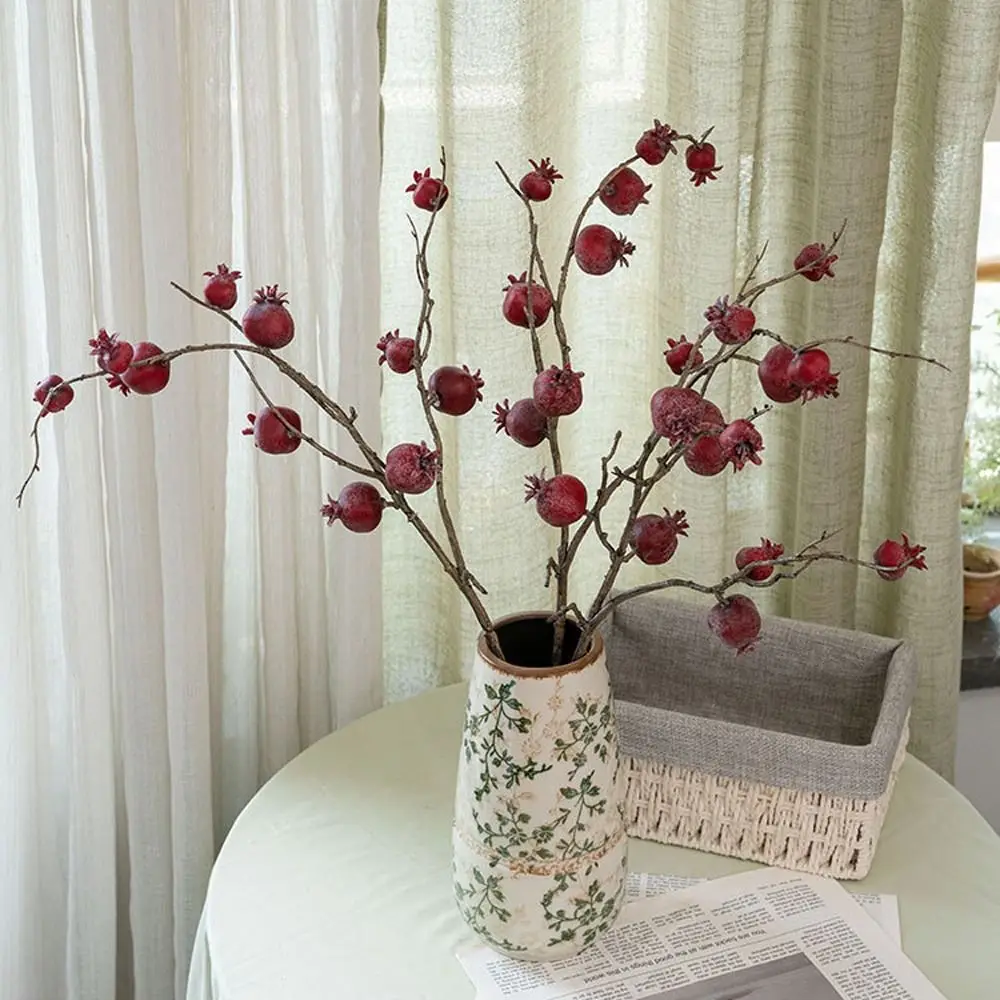 

11 Fruit Artificial Pomegranate Branches Realistic Handmade Simulation Pomegranate Fruit Plastic Elegant Foam Fruits Branches