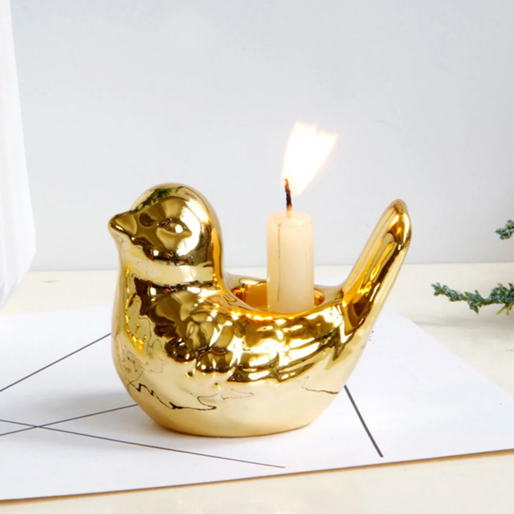 

Bird Shape Ceramic Holder Small Stylish Desktop Decorative Stand for Home Festival Party Bird Decor