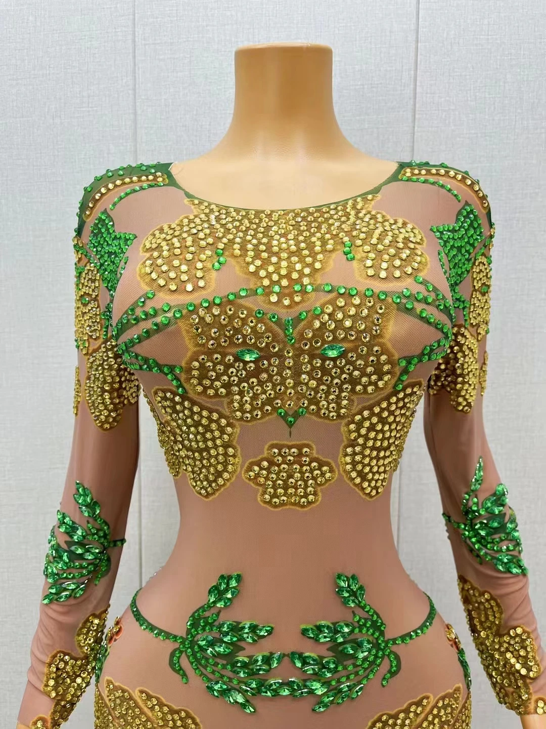 المرأة حجر الراين سباركلي ضيق بذلة شبكة مطاطية يوتار ملابس رقص حفلة عيد ميلاد السروال القصير أداء زي المرحلة ارتداء