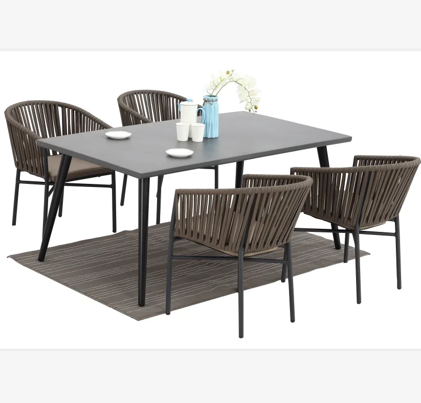 Rattan Material Garden Seating Outdoor cafe chairs and tables