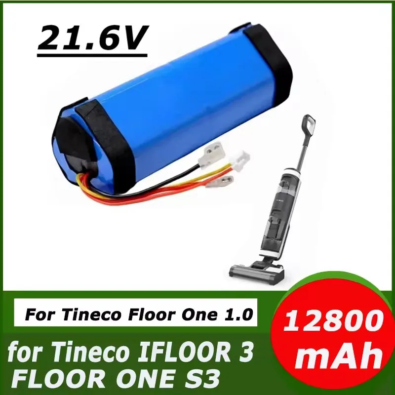 100% original 12800mAh pour batterie d'aspirateur Tineco FLOOR ONE 1.0 FW25M-01 FW25W-01 FW09010ECN HF10E-01 HF20E-01 S3-01